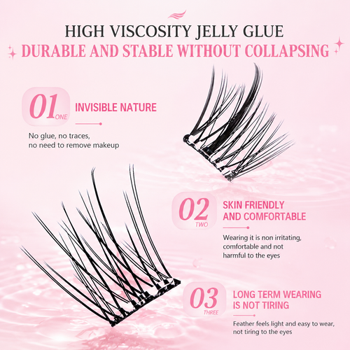 Lash Veil Cluster Lashes 120D – No Glue Needed | 6 Styles DIY Lash Extensions | Featherlight C Curl Individual Lashes 10-12mm