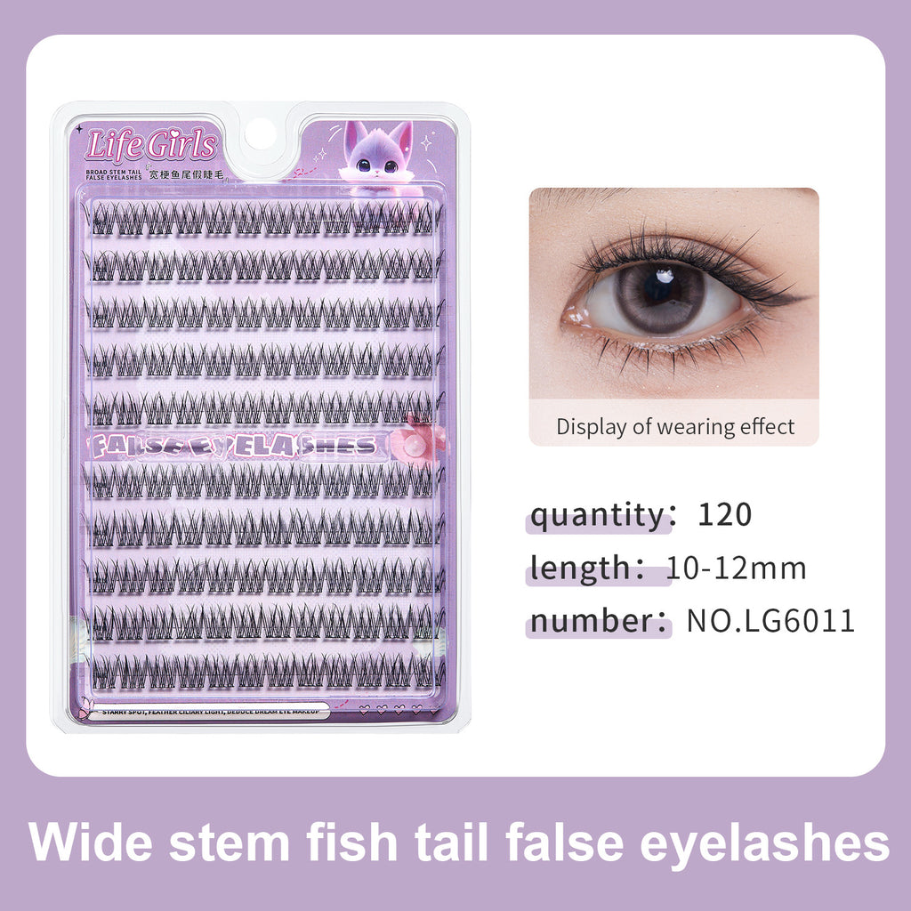 Lash Veil Cluster Lashes 120D – No Glue Needed | 6 Styles DIY Lash Extensions | Featherlight C Curl Individual Lashes 10-12mm
