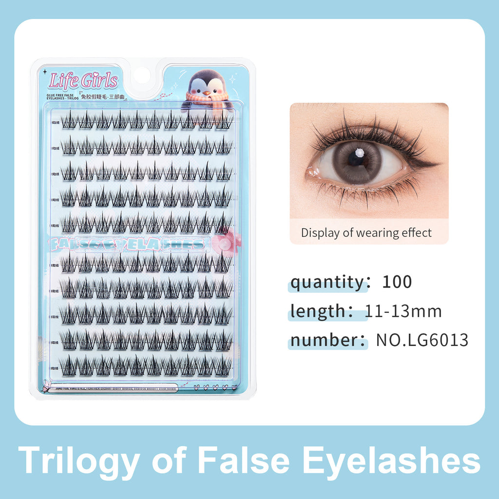 Lash Veil Cluster Lashes 120D – No Glue Needed | 6 Styles DIY Lash Extensions | Featherlight C Curl Individual Lashes 10-12mm